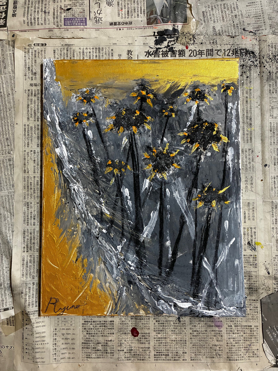 母の日に絵をプレゼント。そして大作制作中。